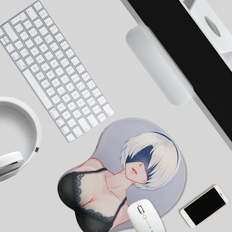 Miyano akimi аниме 3D коврик для мыши сексуальные подставки для запястья мягкие кремнезем гелевые, на грудь офисное украшение для рабочего Стола игровой геймерский коврик для мыши
