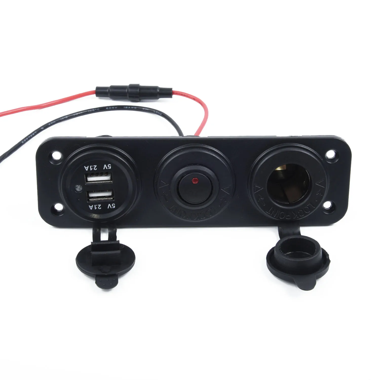 Usb-зарядное устройство 2.1A 12 V-24 V розетка включения-выключения панель для автомобиля лодки морской