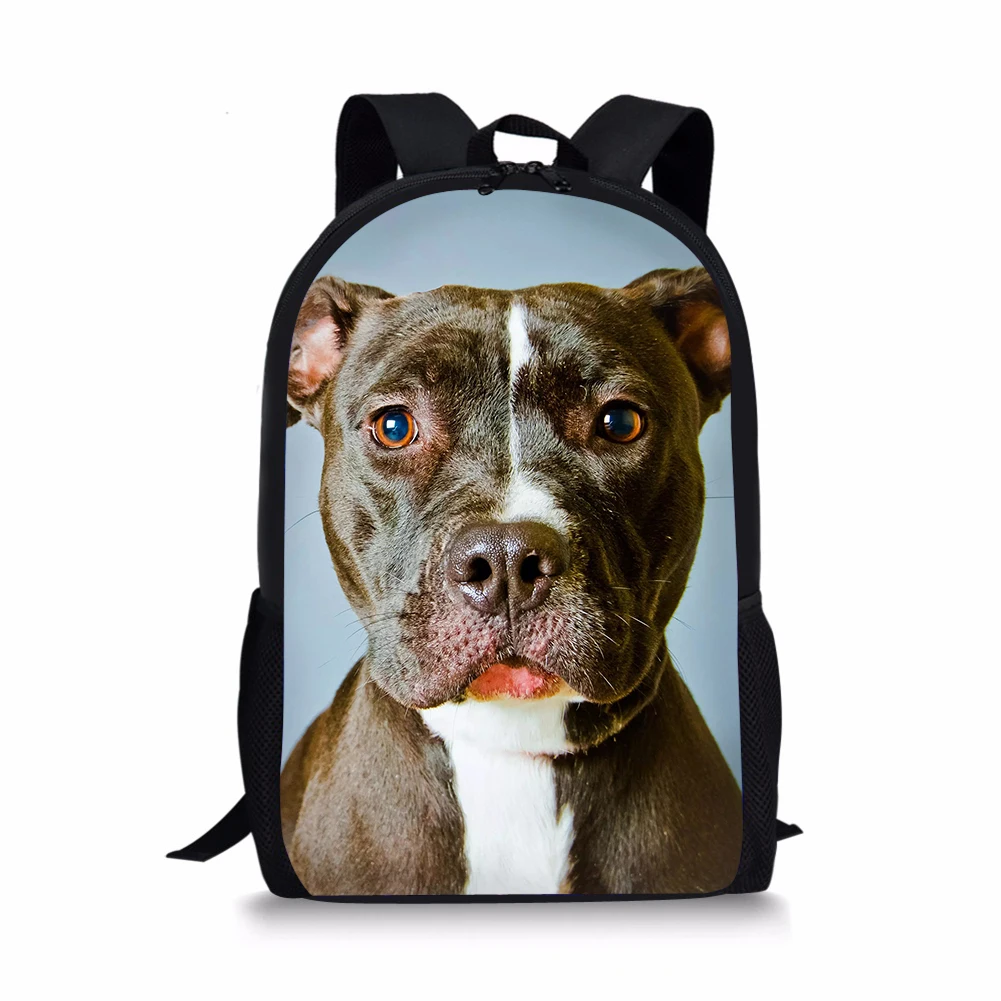 Школьный рюкзак Pitbull Bull Dog для подростков, девочек и мальчиков, Студенческая сумка для книг, настраиваемое изображение домашних животных, 16 дюймов, ранец, дорожная сумка