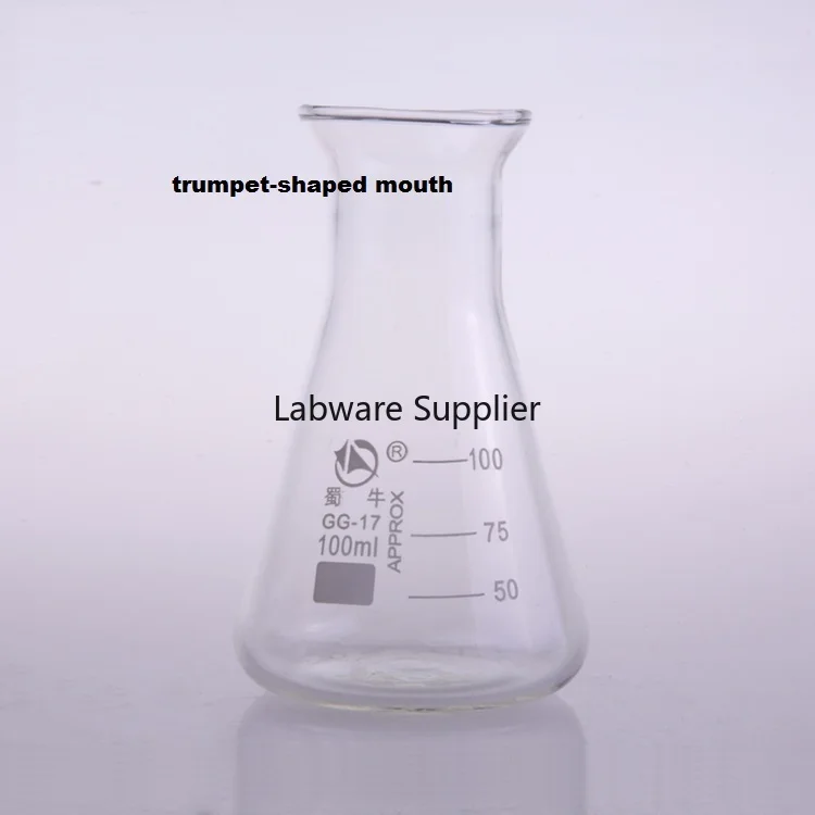 1 шт. коническая стеклянная колба Erlenmeyer лабораторное использование треугольная GG