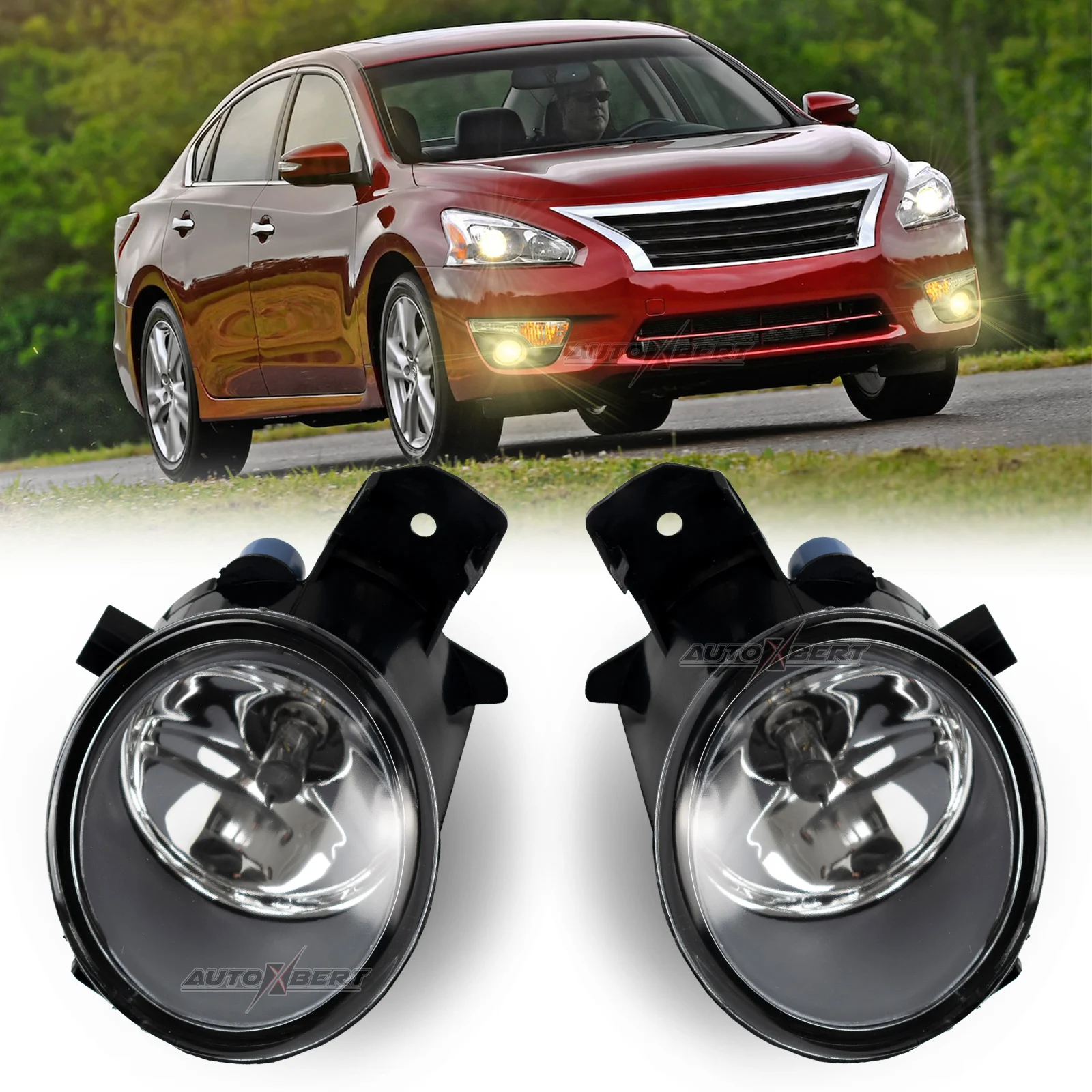 

2x 55W 12V H11 Halogen Front Fog Light Assembly For Nissan X-Trail Qashqai Primera Versa Urvan Maxima Altima Almera Platina Fuga