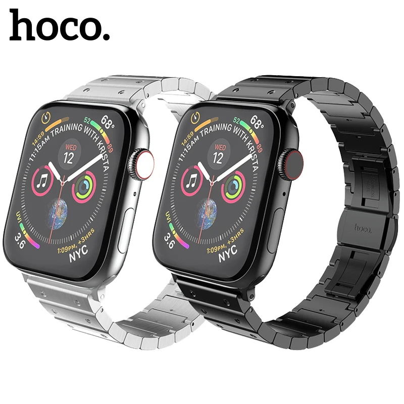 

HOCO 22mm Bracelet Steel Strap For iwatch 4 bands 44mm 42mm 38mm Correa Watch Accessories For Pulseira Apple Watch Series 5 4 3