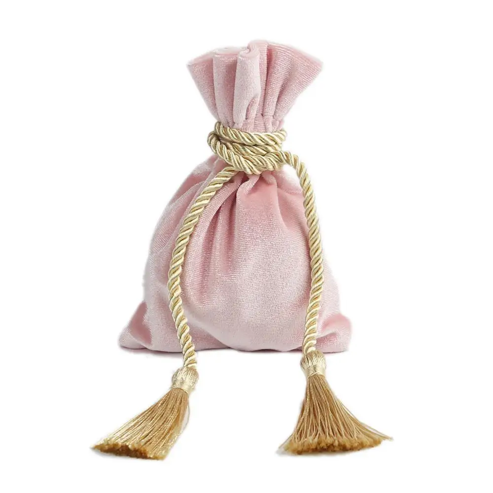 

DoreenBeads Velvet Drawstring Bags Wedding Gift Bag Jewelry Valentine Gift Tassel Packaging Box DIY Craft 14.5 x 11cm 1Piece