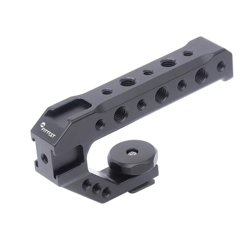 Dslr Camera Top Handle Metal Cheese Handle Grip With Three Cold Shoe