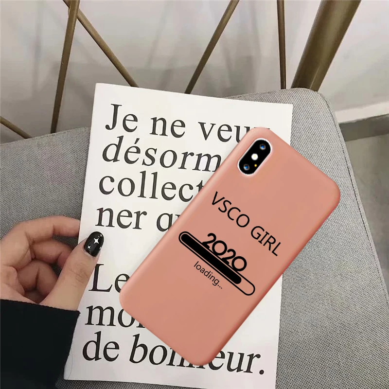 Милый мягкий силиконовый чехол VSCO для телефона высокого качества карамельных