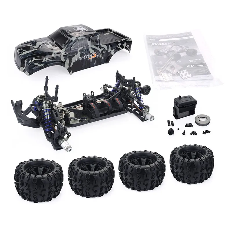 

ZD Racing Camouflage Color MT8 Pirates3 1/8 4WD 90km/h Brushless Remote Control Car Kit without Electronic Parts Toys