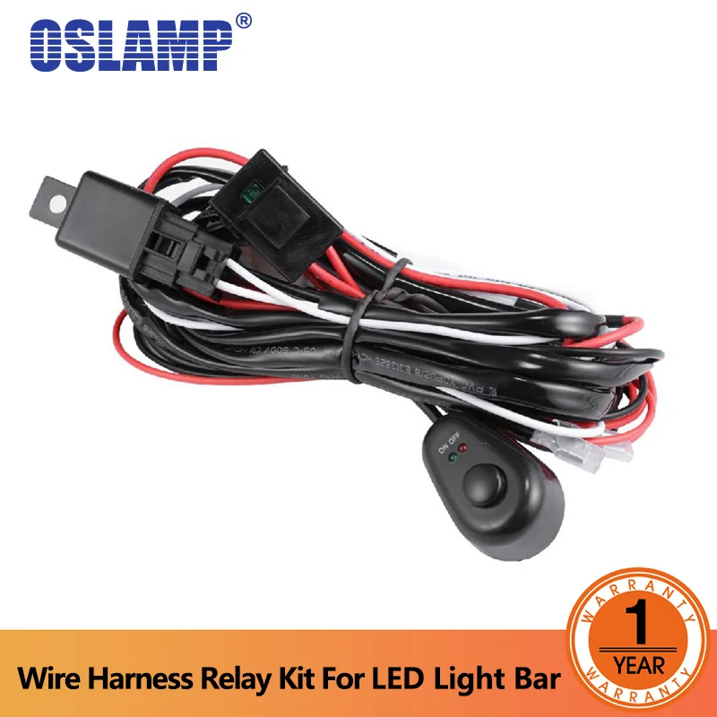 

2M 2.5M Car LED Light Bar Wire Wiring Harness Relay Loom Cable Kit Fuse for Auto Driving Offroad Led Work Lamp DC 12v 24v