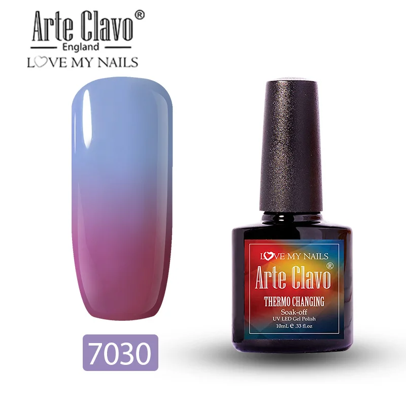 7030 Arte Clavo Temperature Color Changing Fast Dry Nail Art New Color Manicure Soak Off LED Semi Permanent 10ml Nail UV Gel Polish - Цвет: 7030
