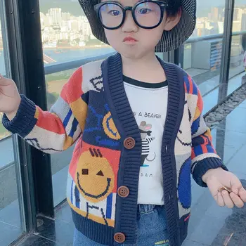 

Kids Spring Wear Cotton Sweater 2020 New Children Baby Kids Girl Boy Knitted Sweater Cardigan Tops Outfit Colorful Sweater