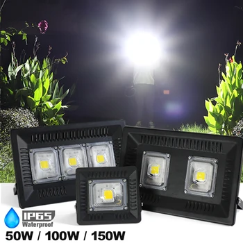 

Outdoor Lighting LED Floodlight Spotlight 50W 100W 150W AC 220V Street Lamp Indoor Led Grow Light For Flower Seeding Phyto Lamp