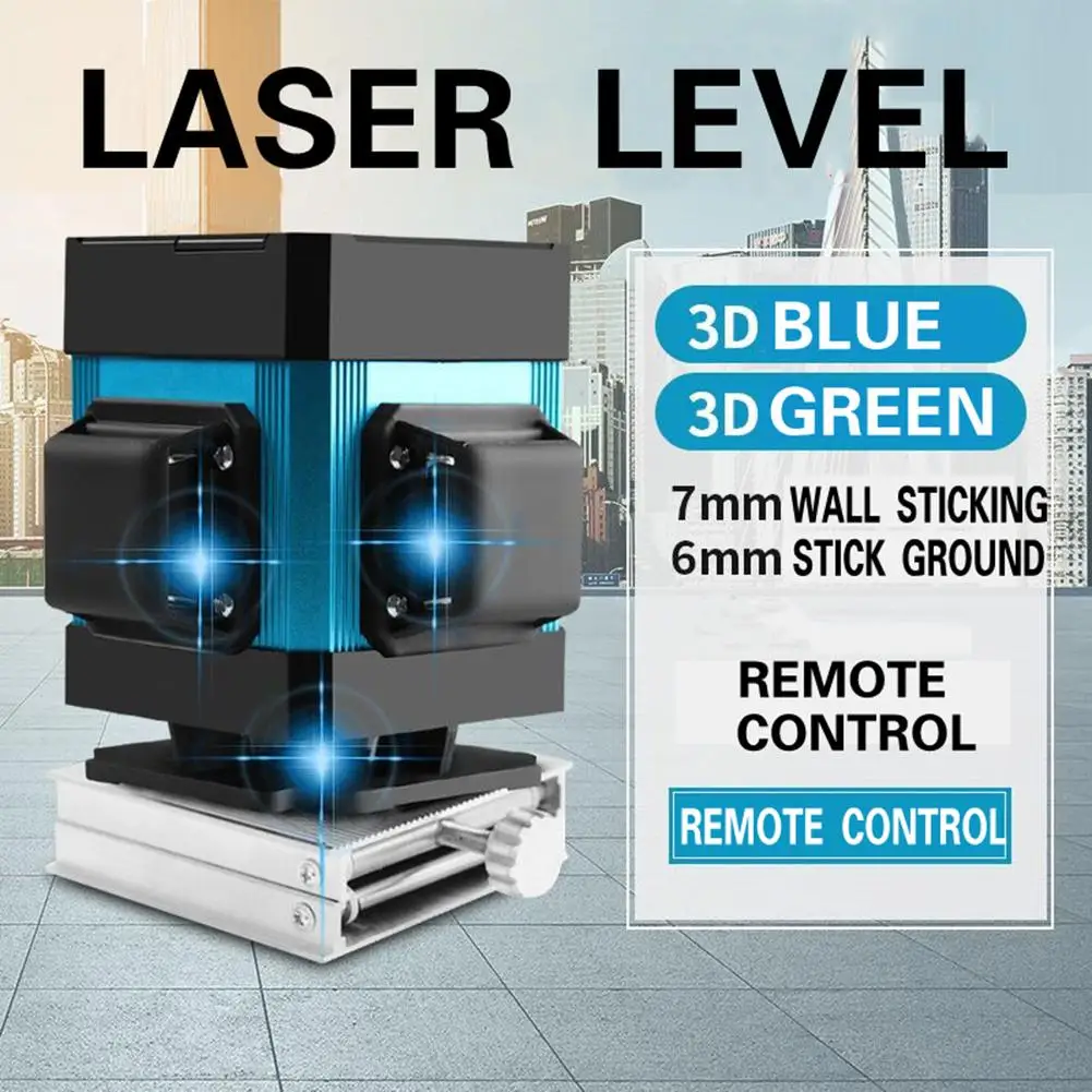 

12 Line Blue Light Laser Level High Precision Flat Glare Floor Tile Leveling Instrument Ground Line Intelligent Remote Control
