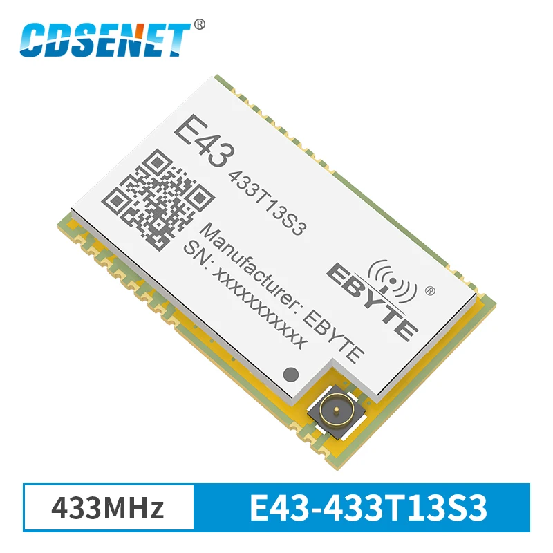 433 МГц трансивер SMD модуль 13dBm IPEX E43-433T13S3 GFSK RSSI UART низкое энергопотребление