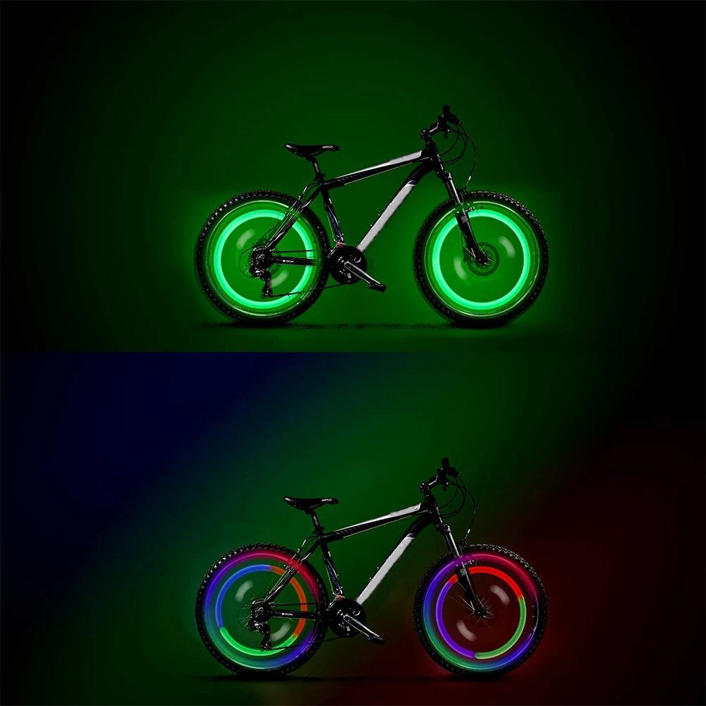 

4PCS Waterproof Bicycle Spoke Light 3 Lighting Mode LED Bike Wheel Light Easy Install Bicycle Safety Warning Light With Battery