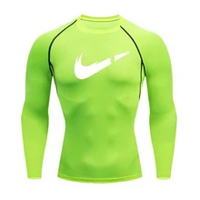 Новая брендовая быстросохнущая футболка для тренировок, пробежек, спортивное мужское термобелье, костюм, колготки alliance