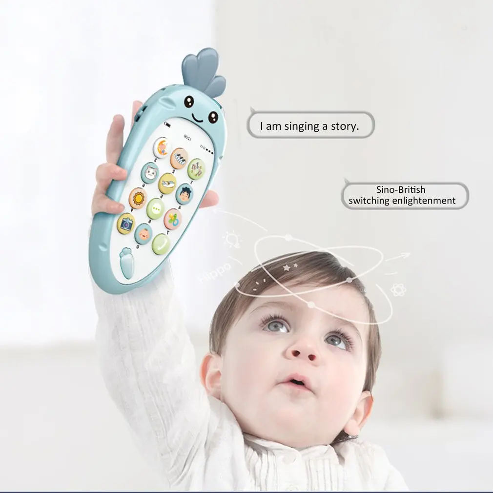 Детский, для мобильного телефона игрушка многофункциональная имитационная Пазлы для раннего развития детей Обучающие Сенсорный экран музыкальный телефон игрушка