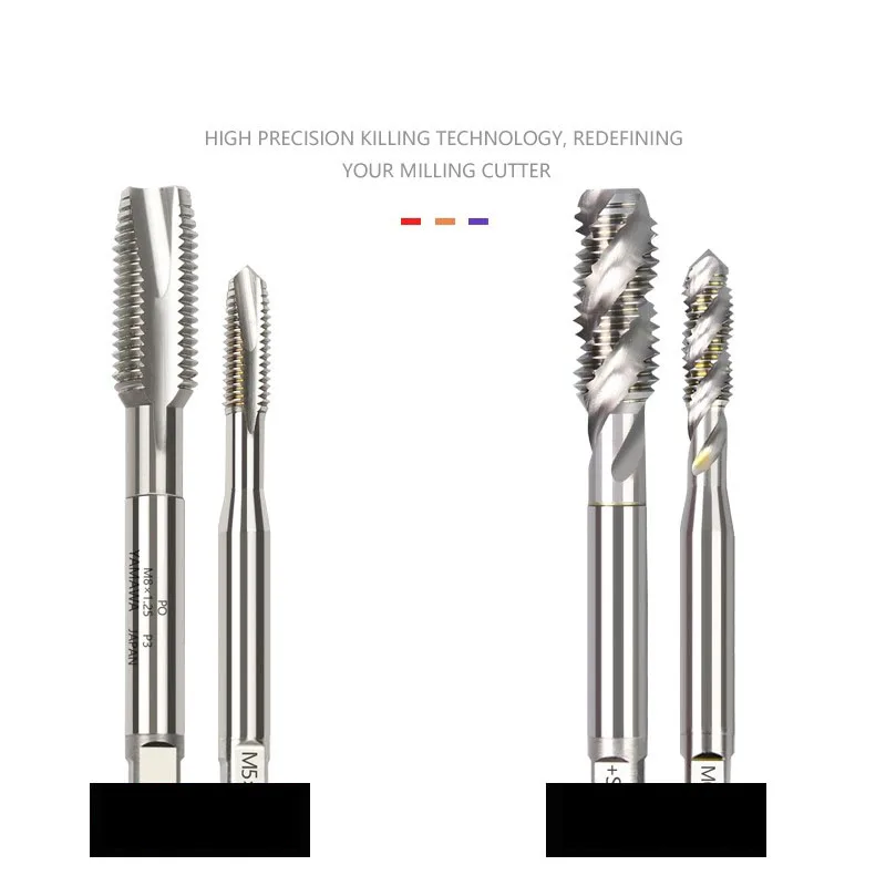 1pcs YAMAWA M1 M1.2 M1.4 -M12 Spiral taps for cnc machine tapping appliance aluminum processed
