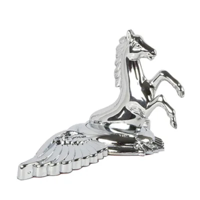 big horse eagle 【Высокое качество! Автомобильный Стайлинг 21*9 см из цинкового сплава золотой серебряный конь Орел богиня Эмблема для багажника значок боковые логотипы - Цвет: big horse eagle