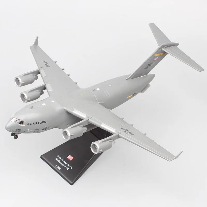 1:200 масштаб Амер USAF 2010 Boeing C-17A Globemaster III большой Военный транспортный самолет литая под давлением модель автомобиля игрушечный истребитель