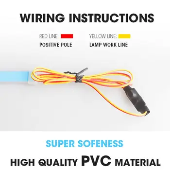 

New Arrival High Quality 1Pair 120CM Car Door Anti-collision LED Atmosphere Light Strip Lamp Red+White