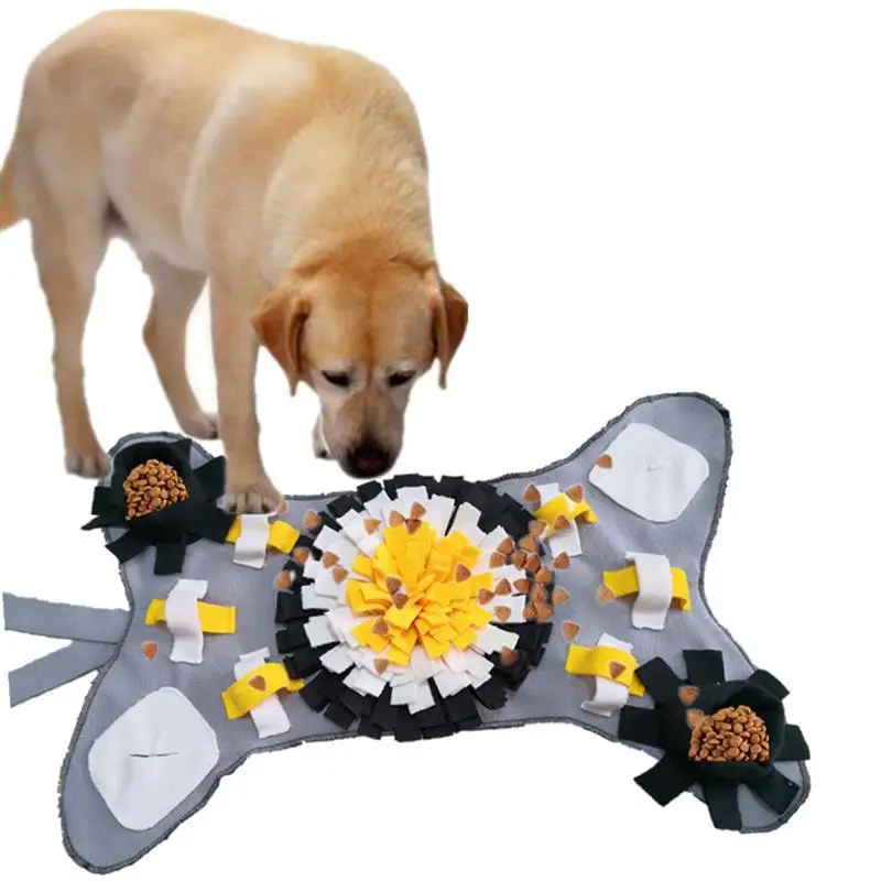 Multifunction Dog Snuffle Mat Nonslip Bone Shape Washable Pet Snuffle