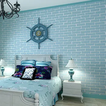 

Wallpaper 10M Brick Pattern Creative Wall Stickers Embossed Wall Papers Non-Woven Fabric Home Decor Dining Table Background 3D