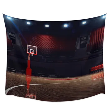 

Basketball Court Game Wall Hanging Tapestries Bedspread Wall Art Curtain Blanket Bedding Towel Throw Hypoallergenic Window