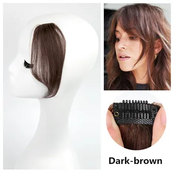 

Side Layered Bangs Straight Hair with Long Clip on Bangs Human Hair Bangs Human Hair Clip In Bangs Remy Human Hair Bang Clip In