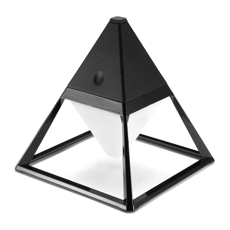 

Pyramid Led Desk Lamp Eye-Care Table Reading Light 3 Mode Press Control Ip63 Waterproof With Usb Charging Port For Bedroom Livin