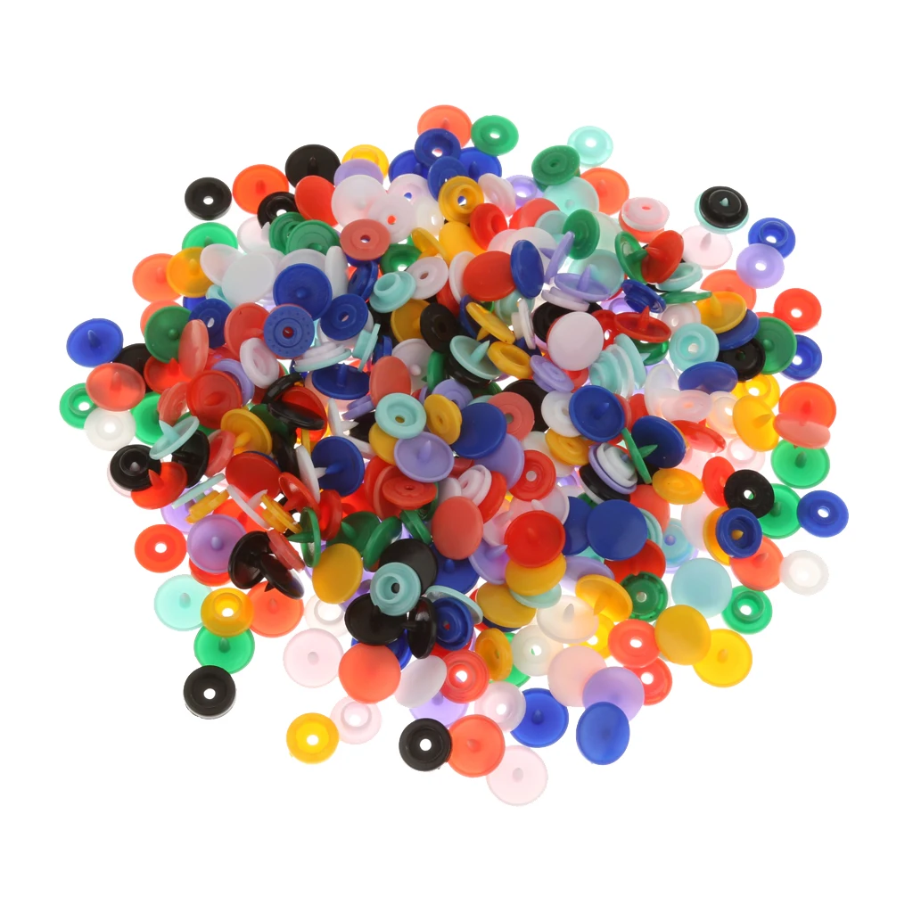 100x T3/T5/T8 Resin Snap Buttons Fastener Press Stud For Sewing Clothes