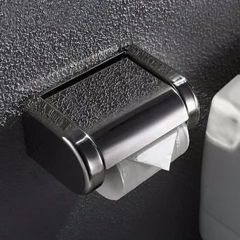

Toilet Tissue Roll Box Polished Chrome Stainless Steel Wall Mounted Bathroom Paper Holder Roll Tissue Paper Holder