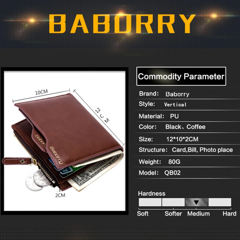 Cartera de negocios para hombre, Tarjetero con monedero antimagnético, caja para tarjetas bancarias, accesorios escolares de oficina, 1 unidad -