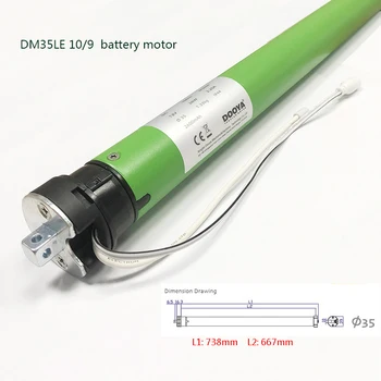 

DM35LE battery motor 12V tubular motor max load 24kg for 50mm tube roller blinds curtain shutter
