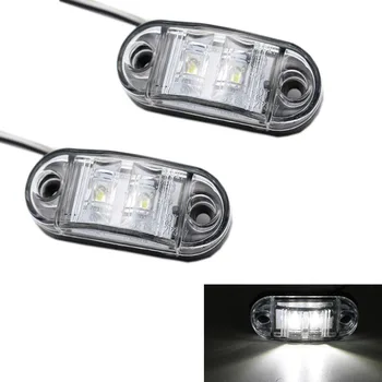 

2x 12V / 24V LED Side Marker Lights 2LED truck side light Auto Bus Trailer Truck Lorry Warning Tail Light