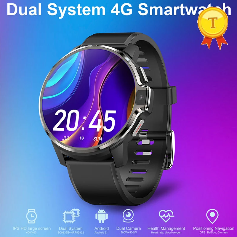 2021 best selling luxury 4g lte Smart Watch phone Fitness Wifi Smartwatch Men 4GB RAM 128GB ROM Camera GPS Call saat|Smart Watches|