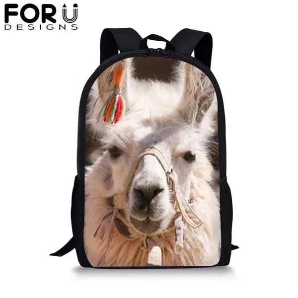 FORUDESIGNS/Школьные сумки с принтом собаки Alpac Corgi для мальчиков и девочек, милый рюкзак для подростков, Студенческая сумка для книг, Детский рюкзак для путешествий - Цвет: CDYH1597C