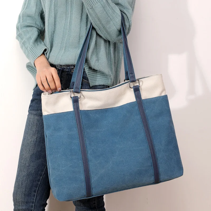 

Canvas Bag Ladies Bag Fashion Casual Handbags Shoulder Bag Big Bag Commuter Hand Messenger Bag