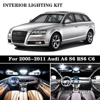 

20pc X canbus 100% No Error for 2005-2011 Audi A6 S6 RS6 C6 Avant Wagon LED Interior Dome Map Light Kit Package