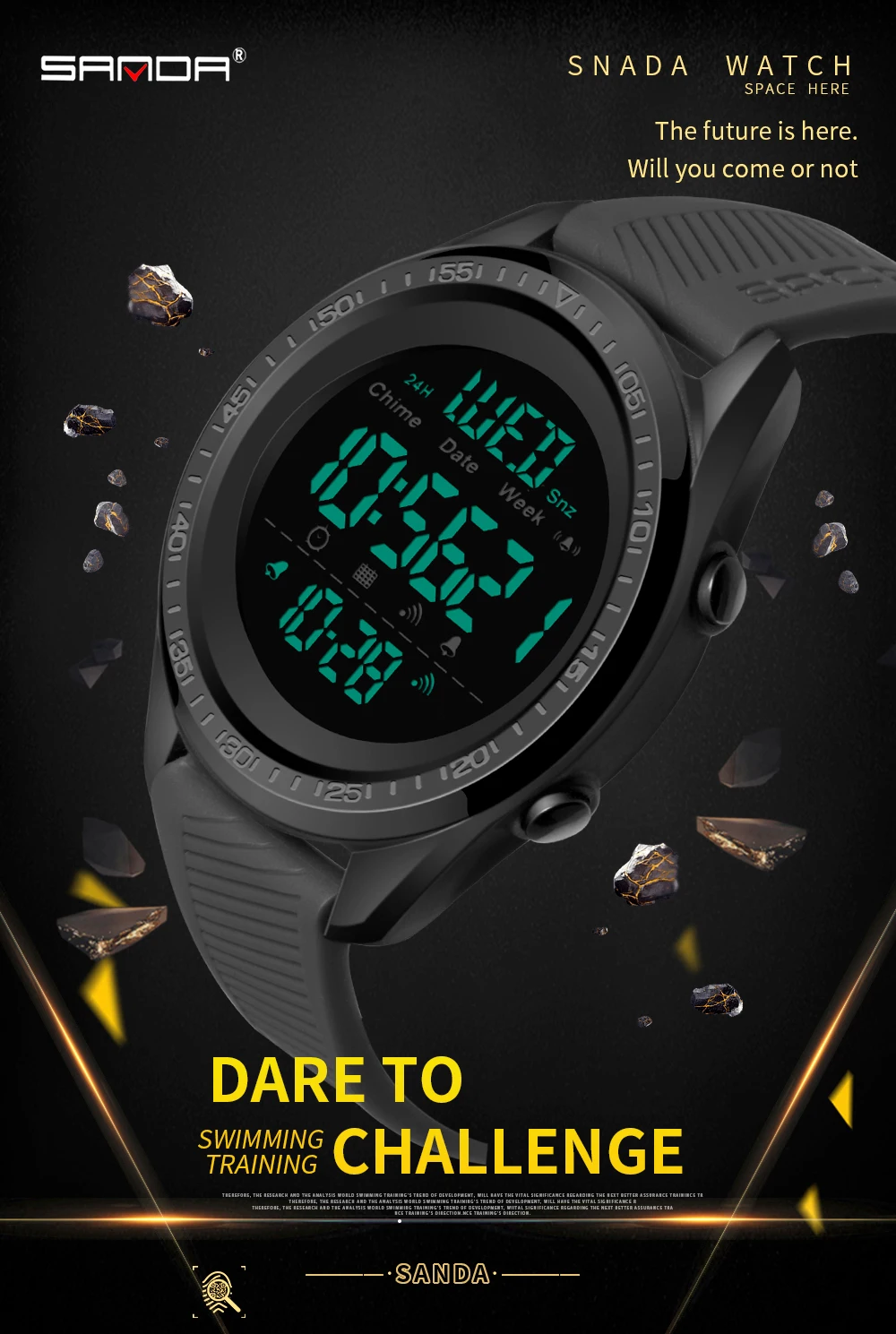 Multifunction Waterproof Digital Watch 6013