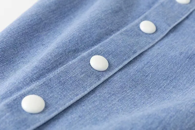 

Japanese-style Mori Girl Line Solid Color Retro Single Breasted High-waisted Slimming Frilled Hem Denim Skirt Short Skirt