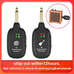 Hot UHF Guitar Wireless System Transmitter Receiver Built-in Rechargeable Built-in Rechargeable Wireless Guitar Transmitter