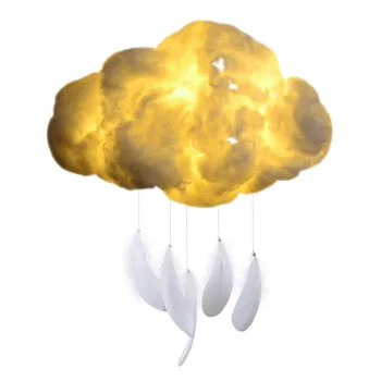 DIY Led Light Night Lamp Handmade Cotton Clouds Lights Hanging For Birthday Gift Home Bedroom Indoor Lighting Decorations#A 5