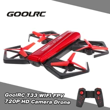 GoolRC T33 Wi-Fi FPV 720P HD камера дроны Квадрокоптер g-сенсор мини складной RC селфи Карманный Дрон высота держать Квадрокоптер