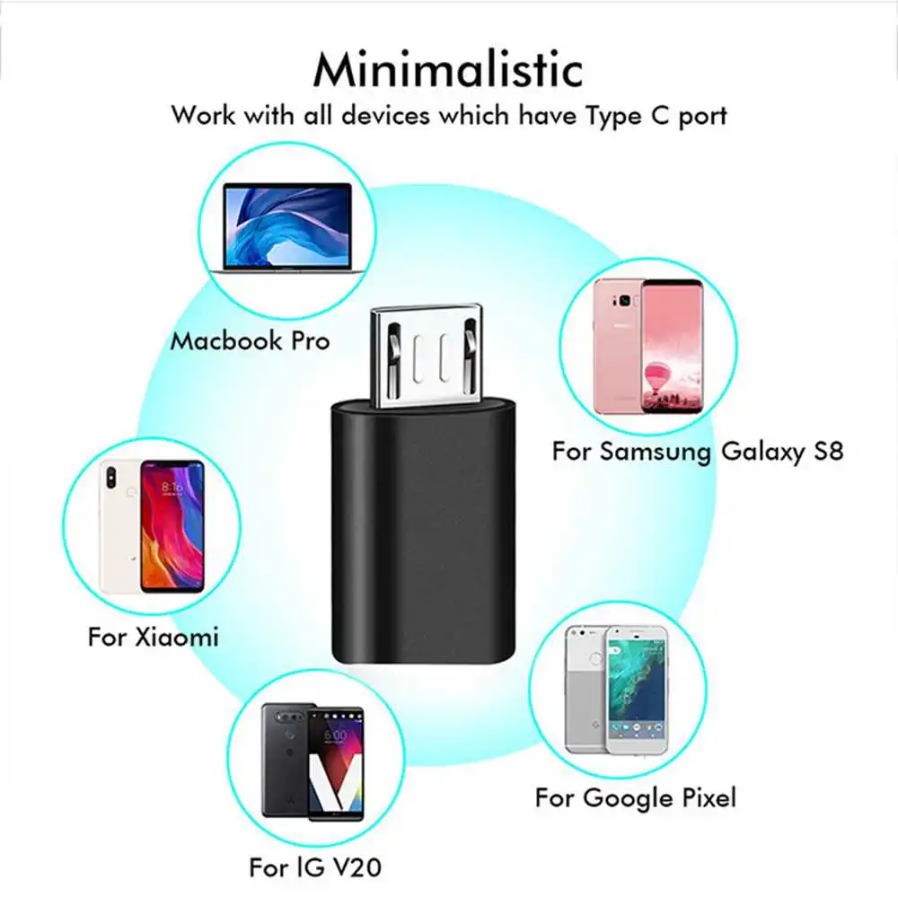 Nonmeio Micro USB OTG Adapter Micro USB To USB Type C For Xiaomi Huawei Samsung USB C Adapter Micro USB OTG NM56893 phone to hdmi converter