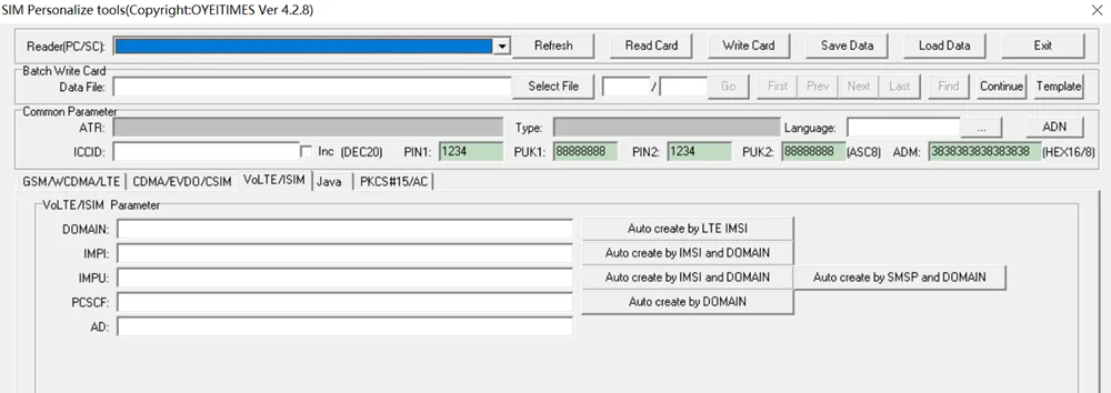 OYEITIMES JAVA 5G 4.2.8 Ver. Software de tarjeta SIM ENC DEK JAVA DES JAVA AES, lista de valores HASH, Software actualizado