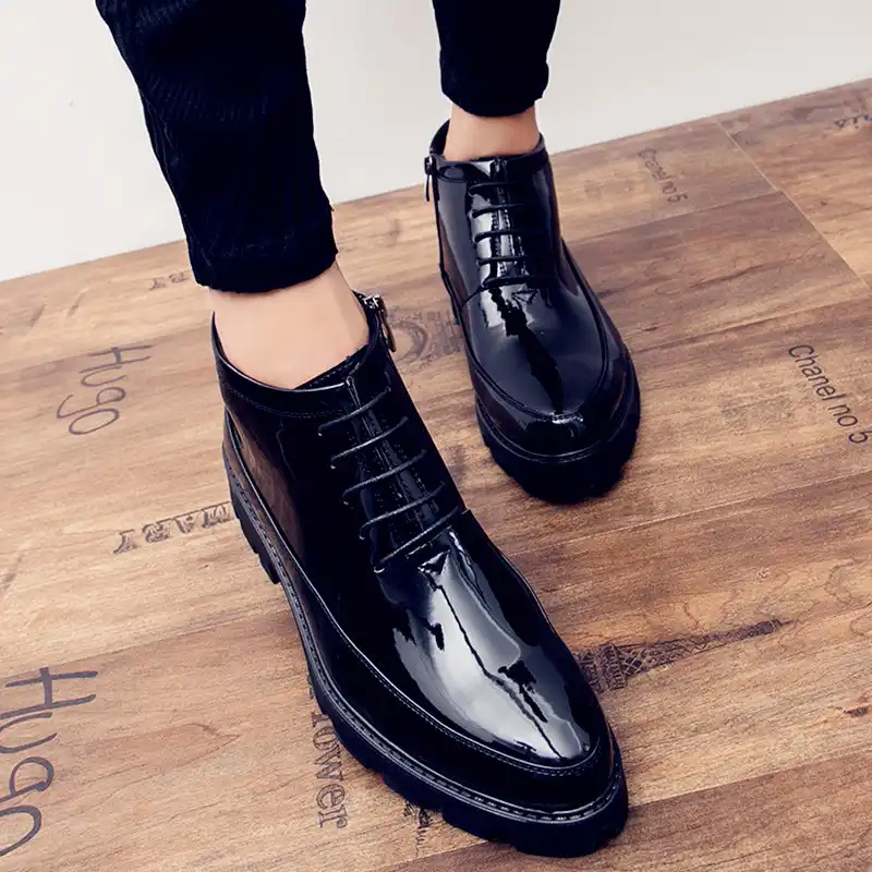 botas de vestir hombre negras