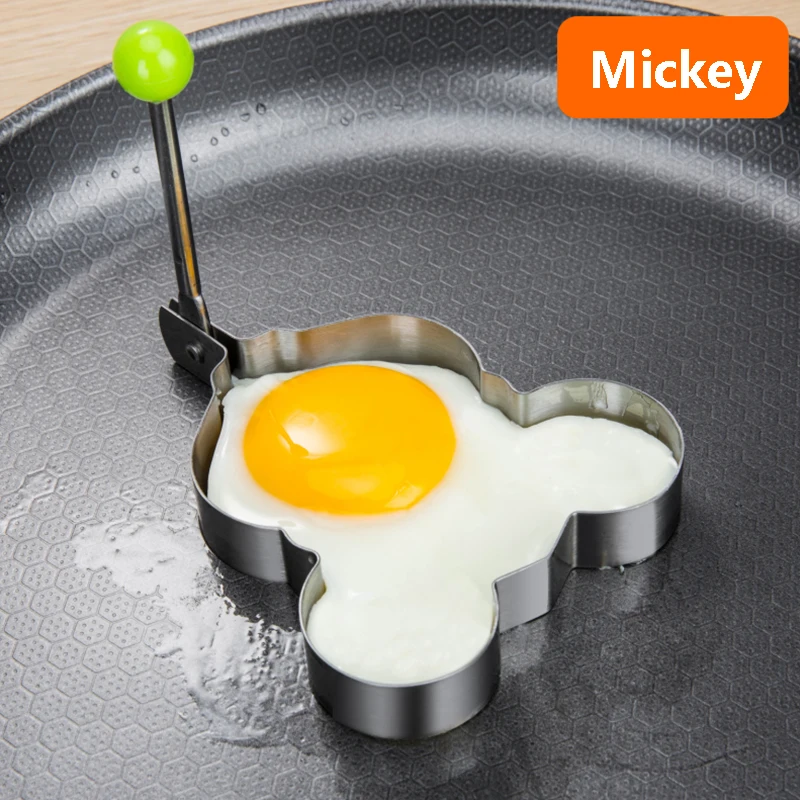 Kitchen Gadgets 5Style Stainless Fried Egg Pancake Shaper Omelette Mold Mould Frying Cooking Tools Kitchen Accessories Gadget - Цвет: C