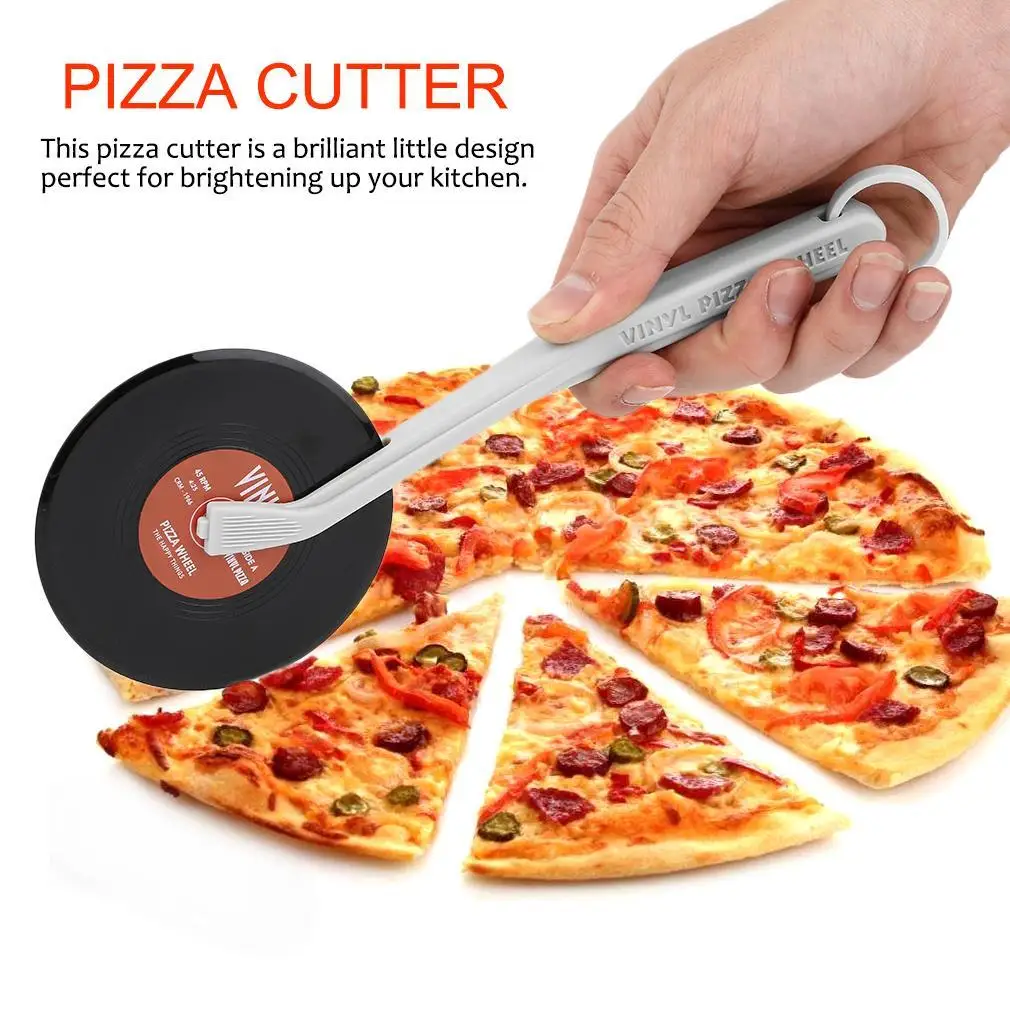 Топ Spin Slice проигрыватель для записи пиццы резак Виниловая пластинка дизайн резак для пиццы LN