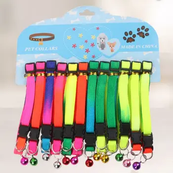 

12pcs/set Creative Puppy ID Collar Identification Soft Nylon Adjustable Breakaway Safety Whelping Litter Collars Charts