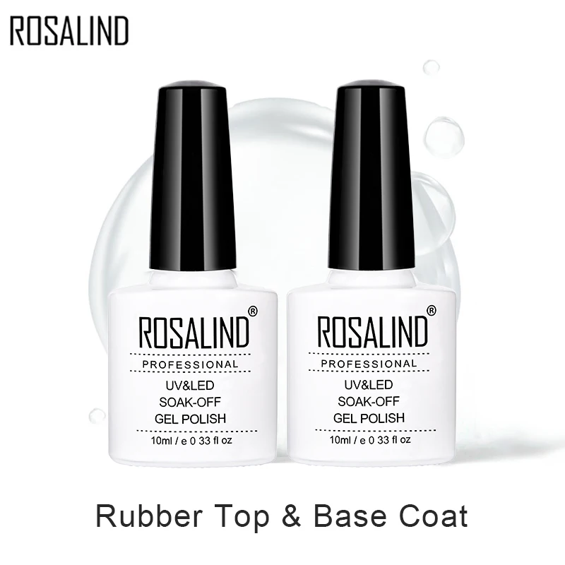 

ROSALIND 10ML Top Base Coat Gel Nail Polish For Nail Extension UV LED Gel Lacquer Nail Art Primer For Nails Semi Permanent T