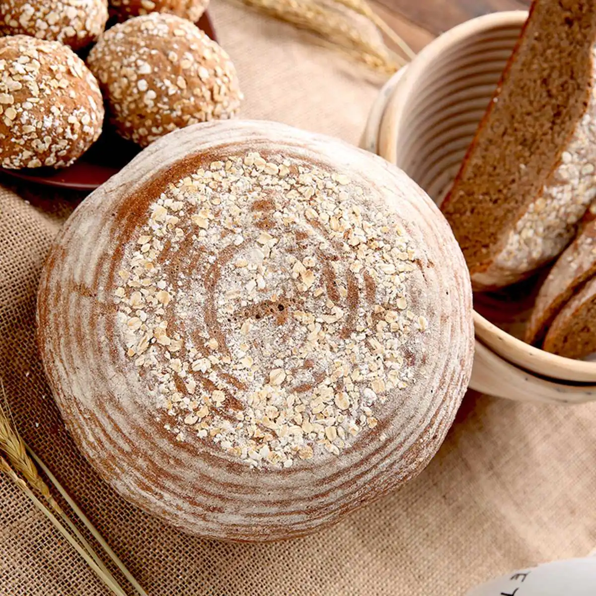 Rattan Storage Basket Bread Dough Proofing Loaf Proving Liner Baking Pan Tray Kitchen Bakeware Accessories 2 Size Big Capacity
